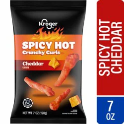 Kroger® Crunchy Spicy Hot Cheddar Cheese Curls Chips
