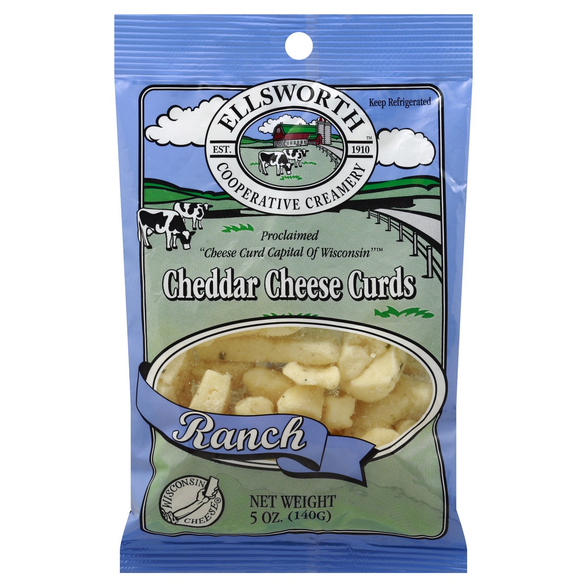 slide 4 of 4, Ellsworth Cooperative Creamery™ cheddar cheese curds, ranch, 5 oz