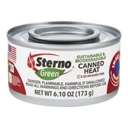 Sterno Canned Heat Ethanol Gel Chafing Fuel - 6.1oz