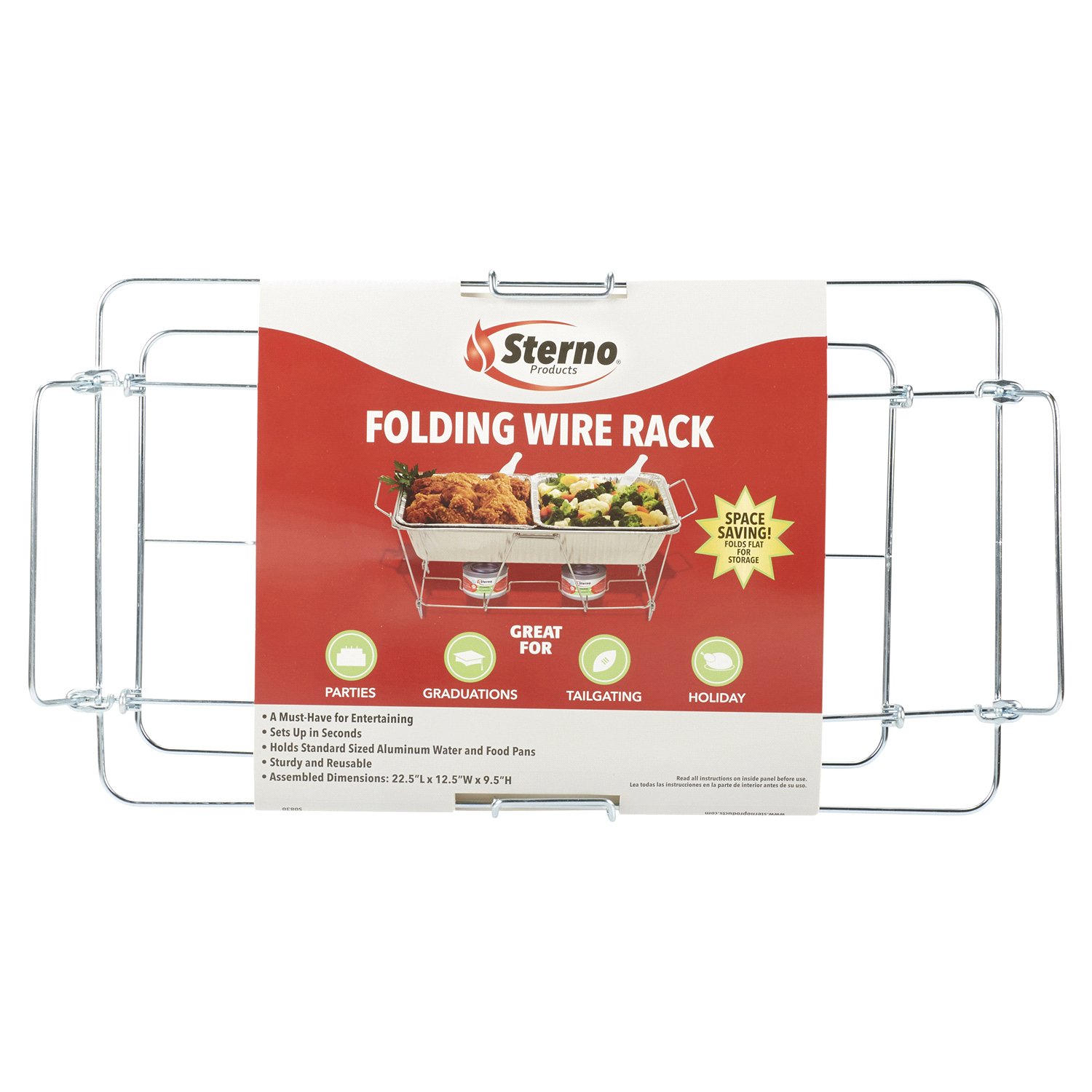slide 1 of 1, Sterno Folding Wire Rack 1 ea, 1 ct