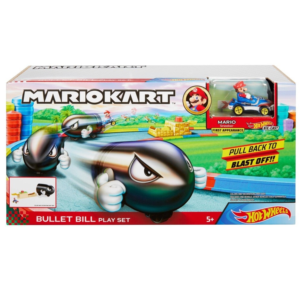 slide 4 of 5, Hot Wheels Mario Kart Bullet Bill Playset, 1 ct