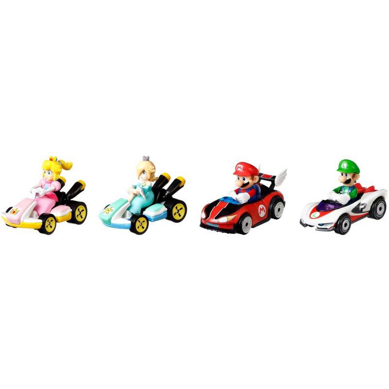 slide 4 of 6, Nintendo Hot Wheels Mario Kart Diecast - 4 pk, 4 ct