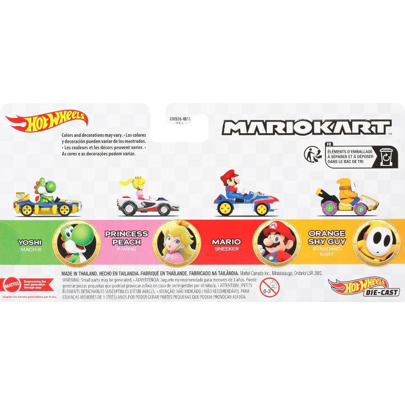 slide 6 of 6, Hot Wheels Mario Kart Diecast - 4 pk, 4 ct