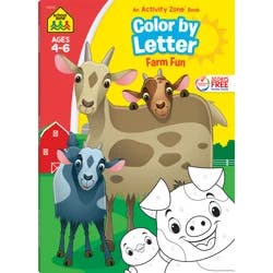 School Zone Color by Letter Farm Fun Book 1 ea