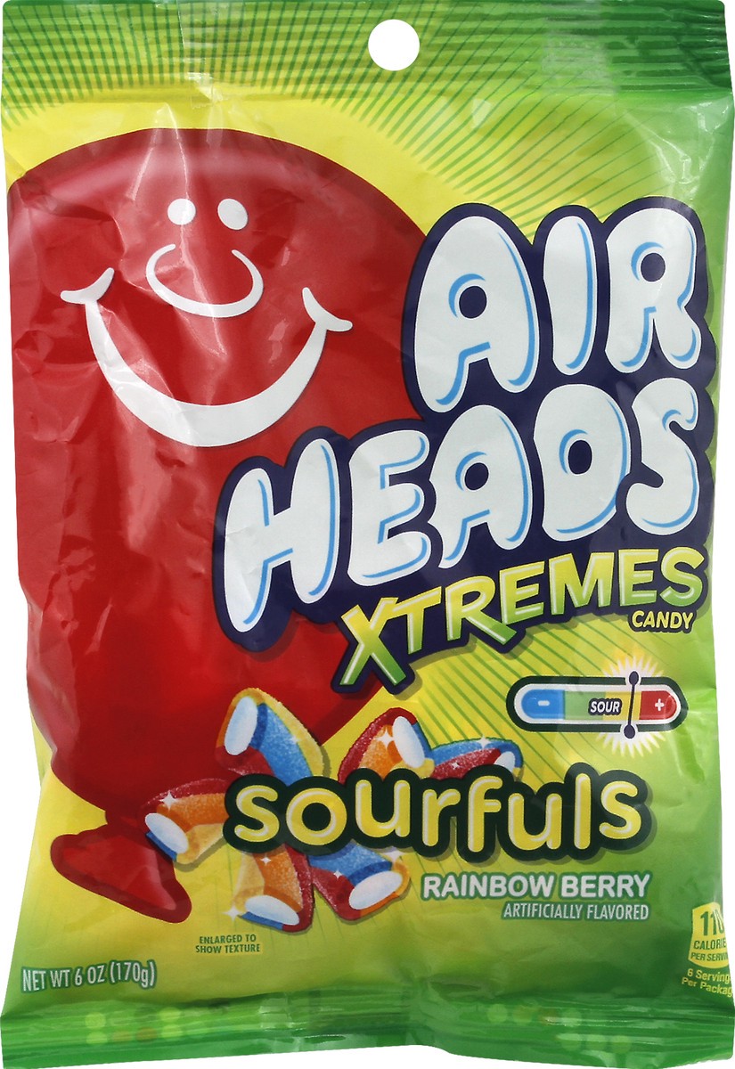 slide 6 of 9, Airheads Xtremes Sourfuls Rainbow Berry Chewy Candy, 6 oz