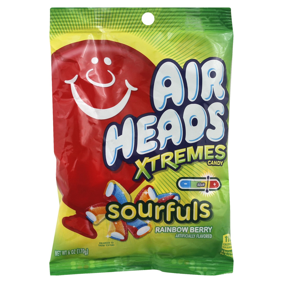 slide 4 of 9, Airheads Xtremes Sourfuls Rainbow Berry Chewy Candy, 6 oz