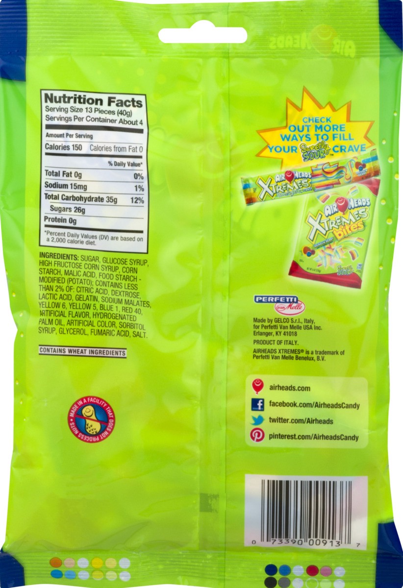 slide 9 of 9, Airheads Xtremes Sourfuls Rainbow Berry Chewy Candy, 6 oz
