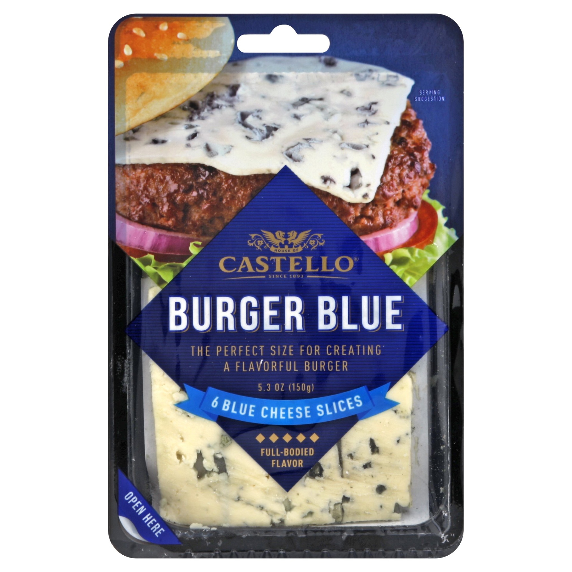 slide 1 of 4, Castello BurGer Blue Cheese Slices, 5.3 oz