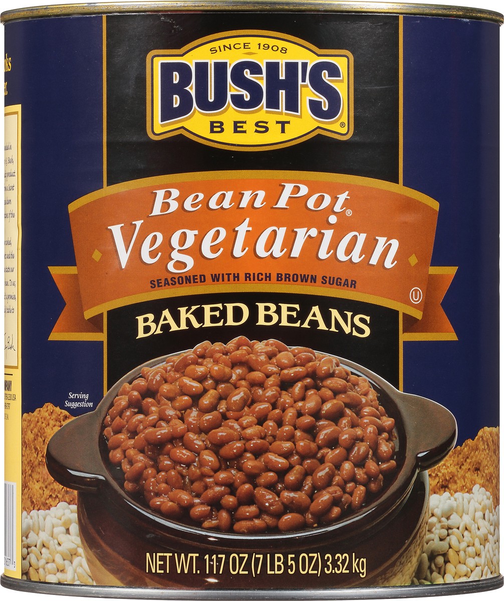 slide 8 of 8, Bush's Best Bush's Bean Pot Vegetarian Baked Beans 117 oz, 117 oz