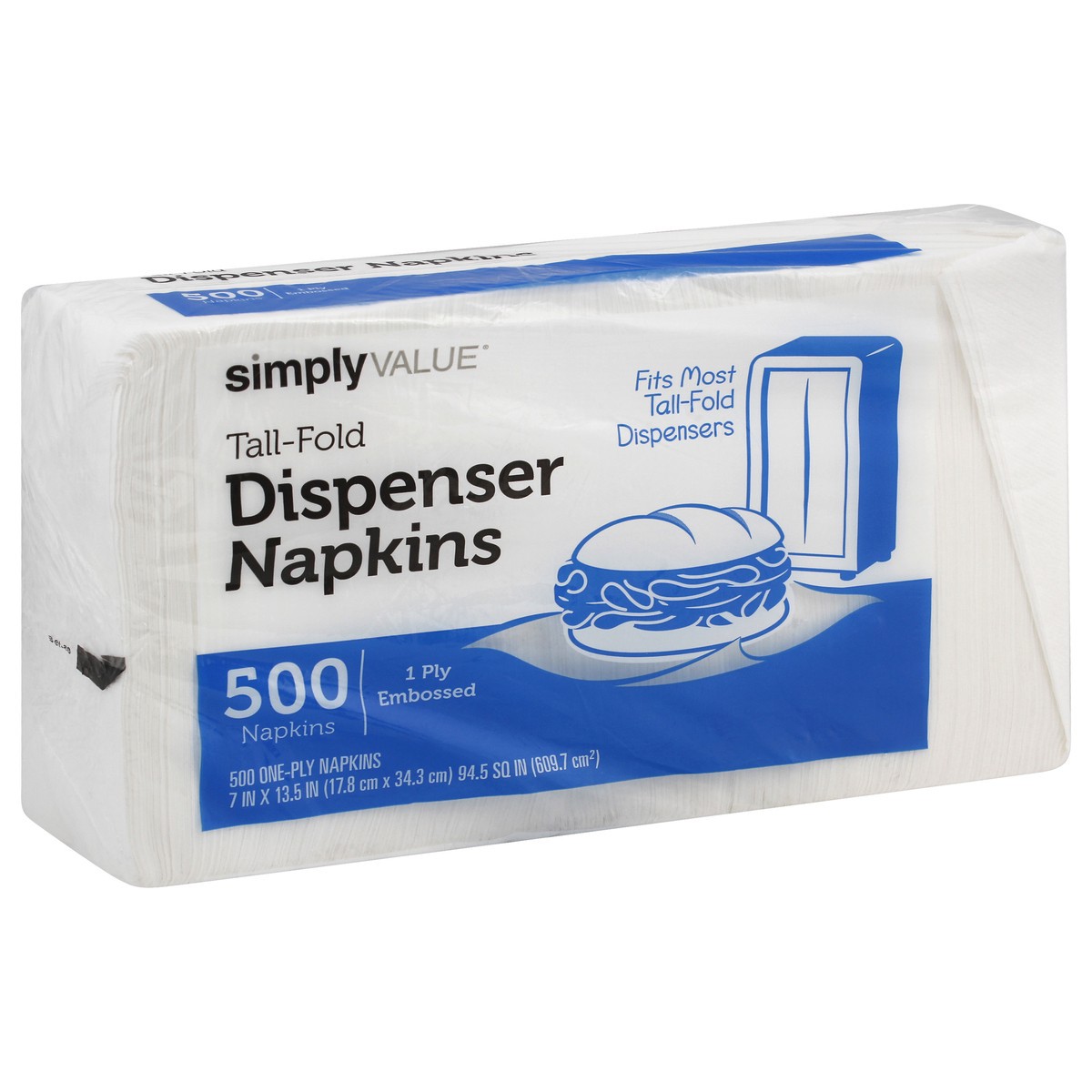slide 7 of 11, Simply Value Tall Fold Dispenser Napkins, 500 ct