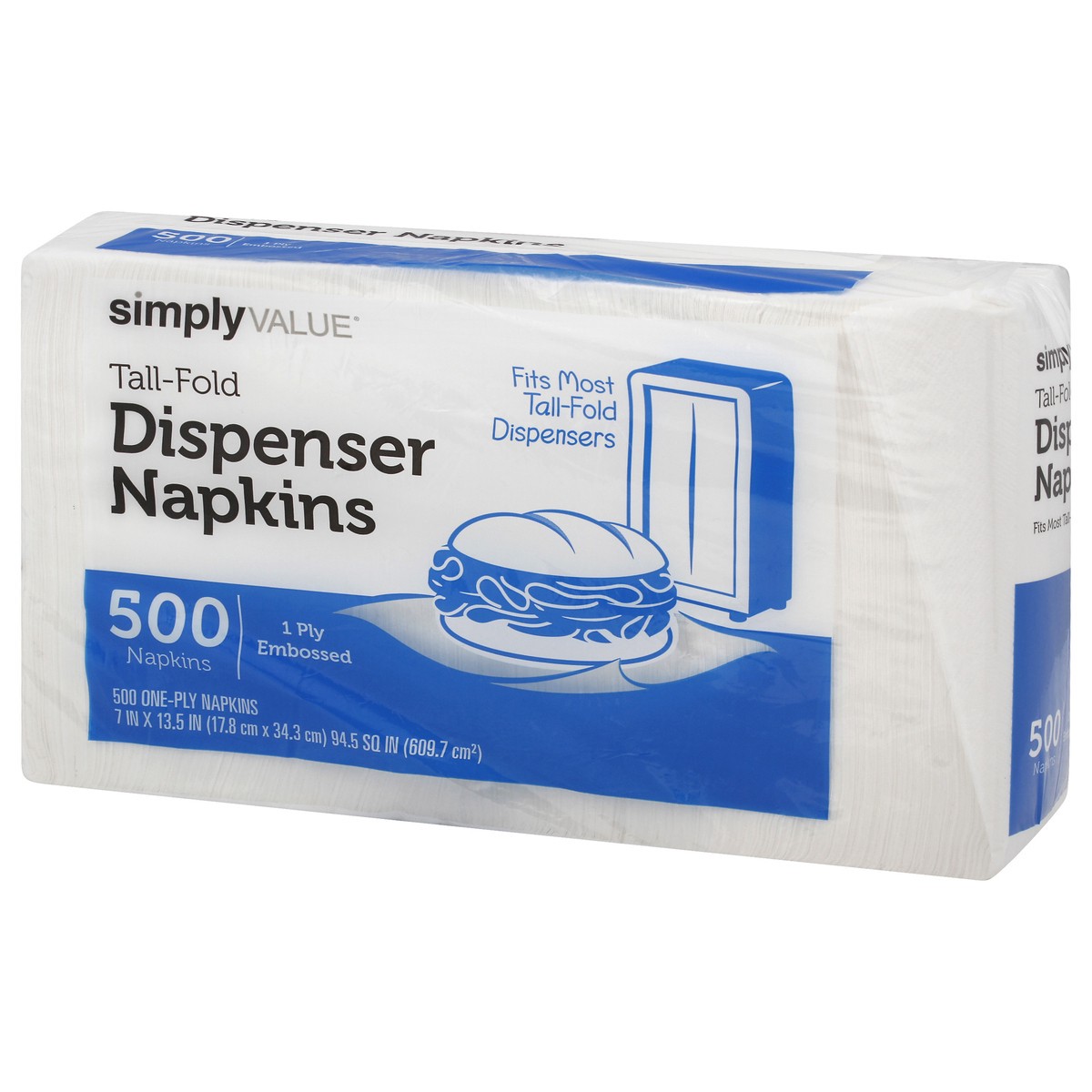 slide 4 of 11, Simply Value Tall Fold Dispenser Napkins, 500 ct