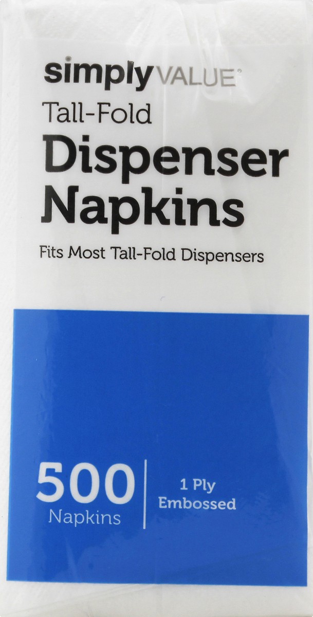 slide 2 of 11, Simply Value Tall Fold Dispenser Napkins, 500 ct