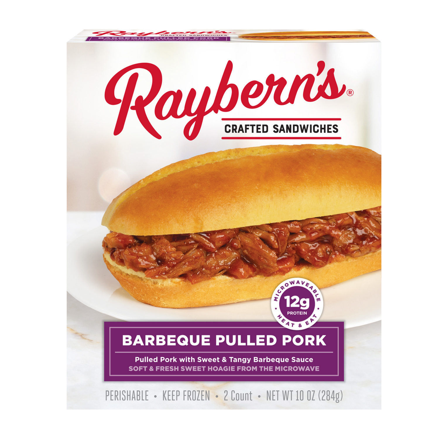 slide 1 of 3, Raybern's Crafted Barbeque Pulled Pork Sandwiches 2 ea, 2 ct
