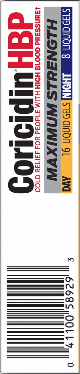 slide 6 of 7, Coricidin Liquid Gels Maximum Strength Day/Night Cold & Flu 24 ea Box, 24 ct