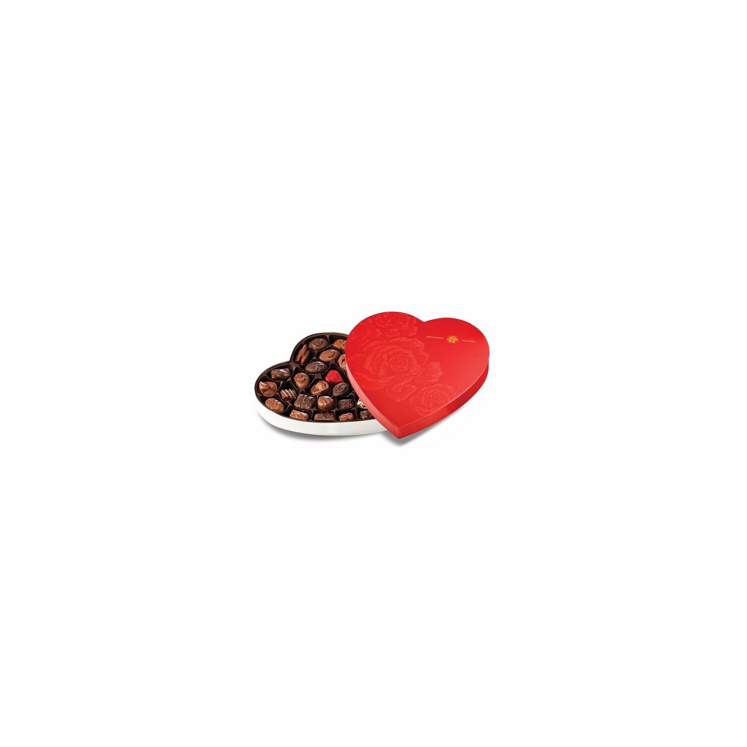 slide 1 of 1, Abdallah Valentine’s Day Embossed Heart Box Assorted Chocolates, 12.25 Ounce, 12.25 oz