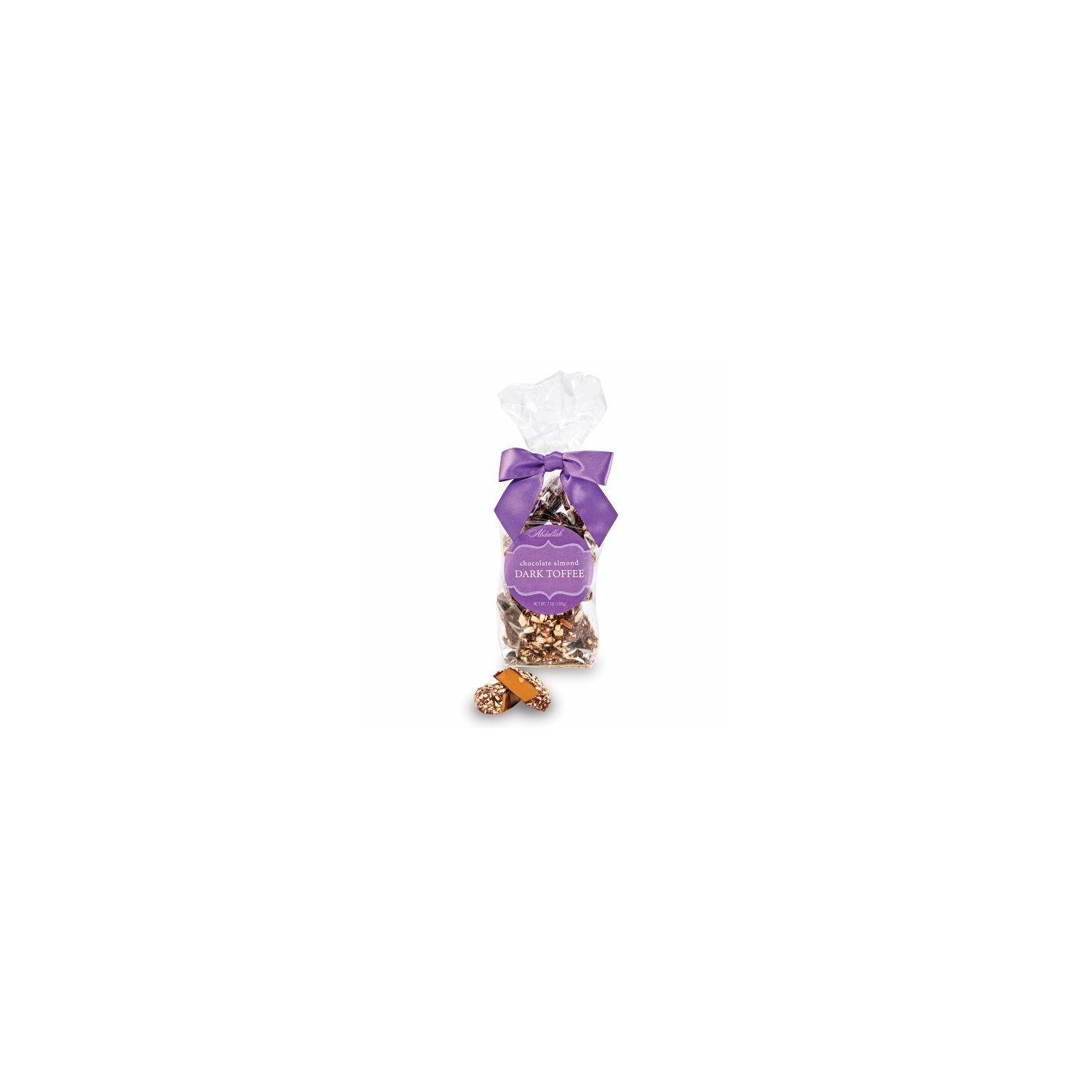 slide 1 of 1, Abdallah Valentine’s Day Valentine Chocolate Almond Dark Toffee, 7 Ounce, 7 oz