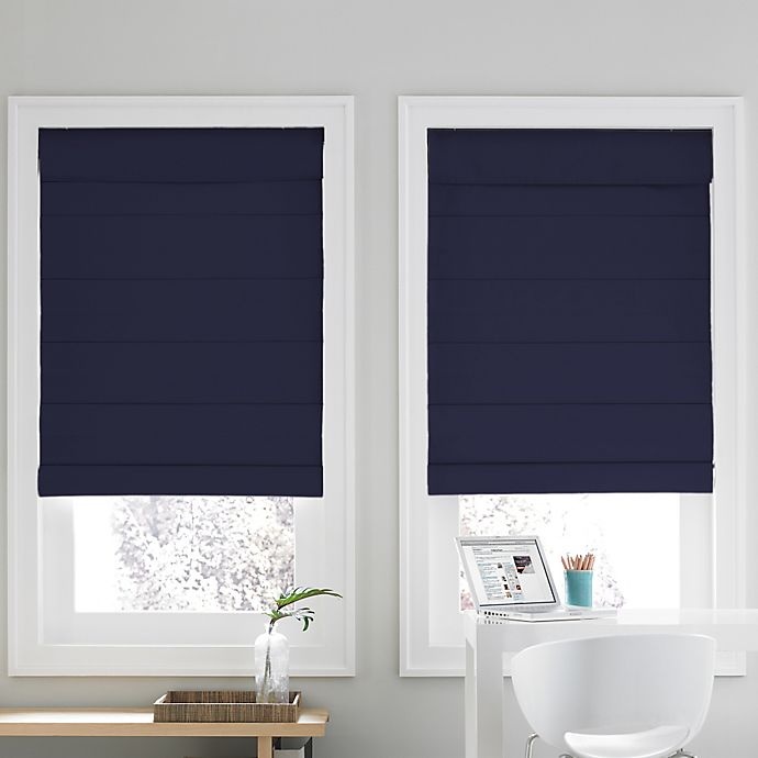 slide 1 of 1, Real Simple Cordless Roman Cellular x 72-InchShade - Navy, 54 in