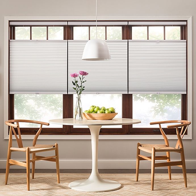 slide 1 of 1, Real Simple Top-Down Bottom-Up Cordless Cellular Shade - White, 24 in x 72 in