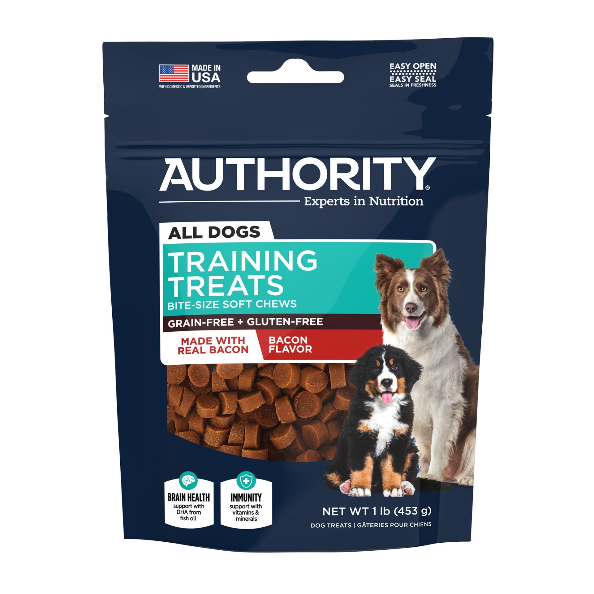 slide 1 of 1, Authority Dog Training Treat - Bacon, 1 lb