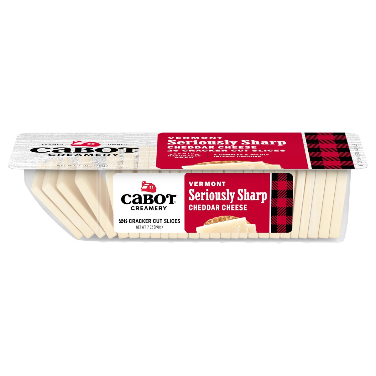 slide 1 of 2, Cabot Seriously Sharp Cheddar Cheese Cracker Cuts, 26 ct