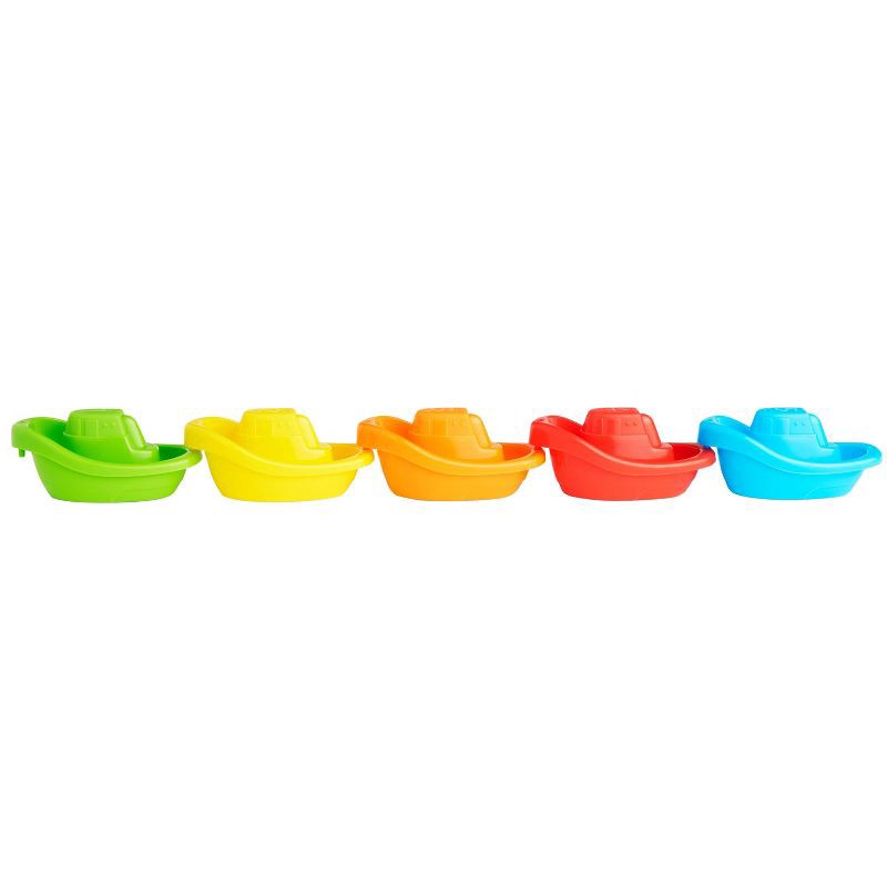 slide 4 of 6, Munchkin Fleet Of Five Boats Bath Toy, 1 ct