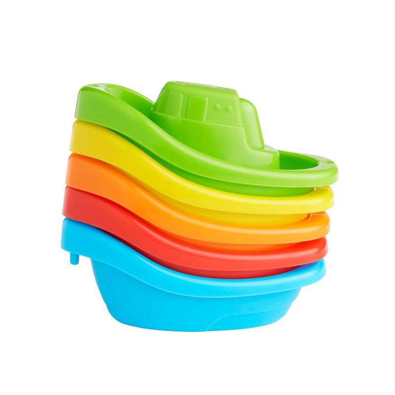 slide 1 of 6, Munchkin Fleet Of Five Boats Bath Toy, 1 ct