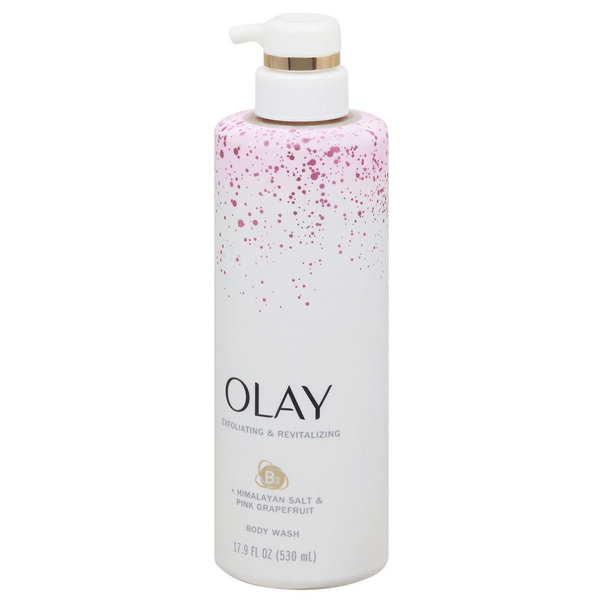 slide 3 of 13, Olay B3 + Himalayan Salt & Pink Grapefruit Exfoliating & Revitalizing Body Wash 17.9 fl oz, 17.90 fl oz