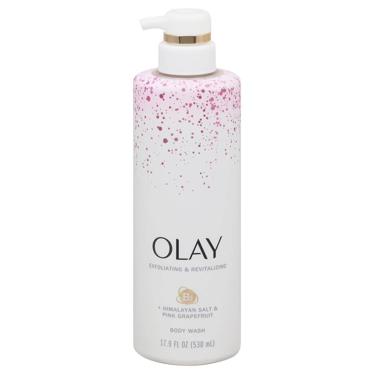 slide 13 of 13, Olay B3 + Himalayan Salt & Pink Grapefruit Exfoliating & Revitalizing Body Wash 17.9 fl oz, 17.90 fl oz