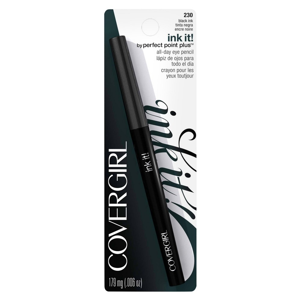 slide 2 of 4, Covergirl Ink It! Perfect Point Plus Eye Pencil Black Ink, 1 ct