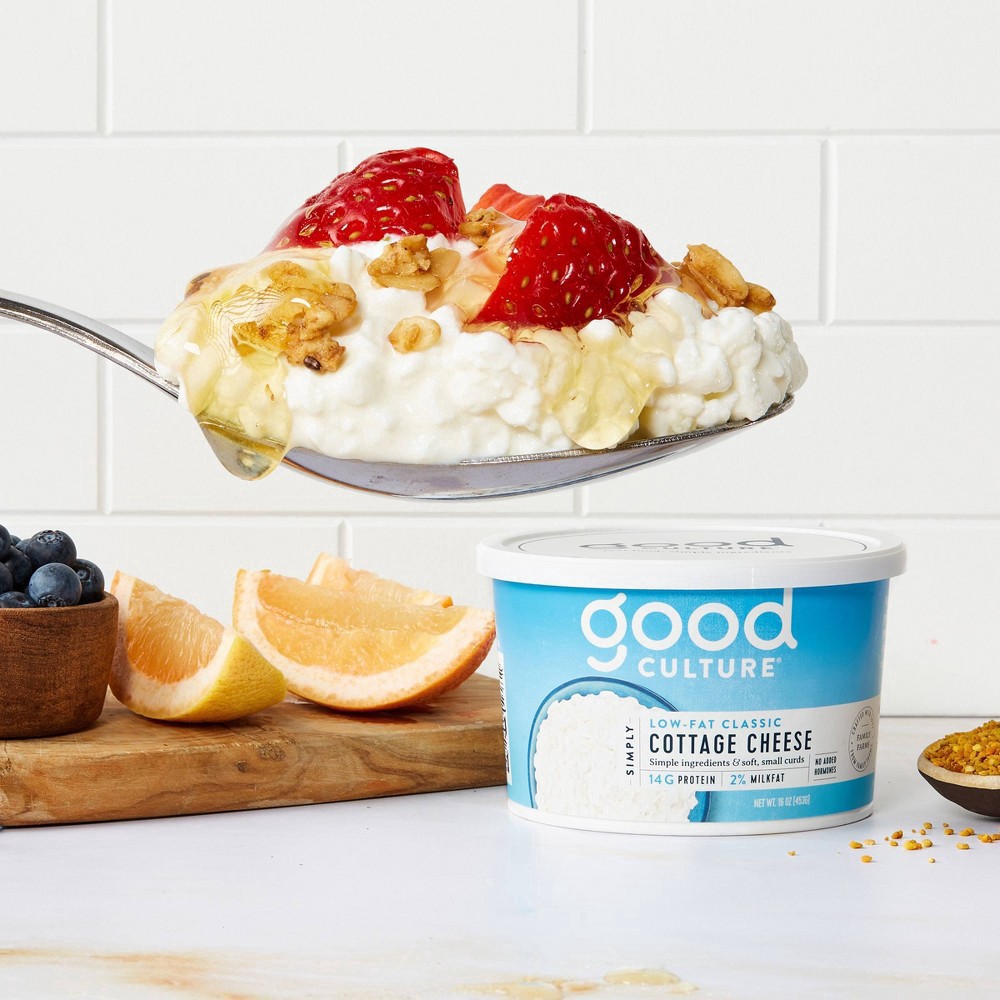 slide 7 of 11, Good Culture 2% Low-Fat Classic Cottage Cheese - 16oz, 16 oz