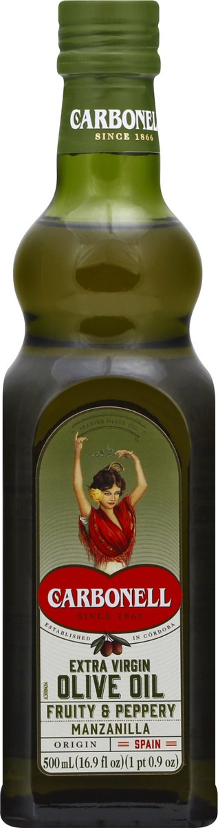 slide 2 of 13, Carbonell Extra Virgin Fruity & Peppery Manzanilla Olive Oil 500 ml, 500 ml