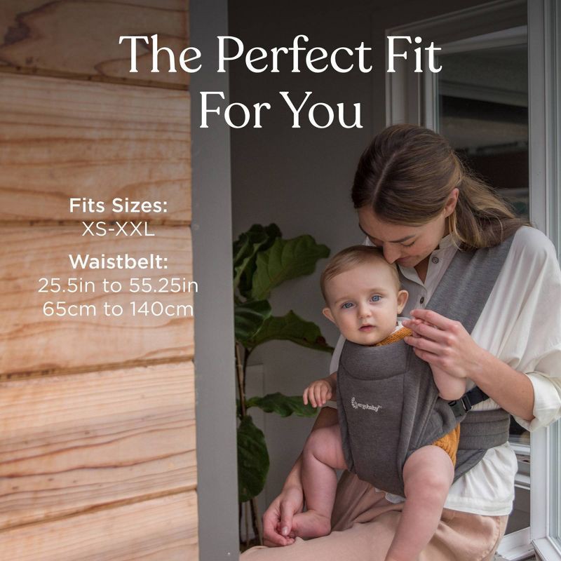 slide 7 of 8, Ergobaby Embrace Cozy Knit Newborn Carrier - Heather Gray, 1 ct