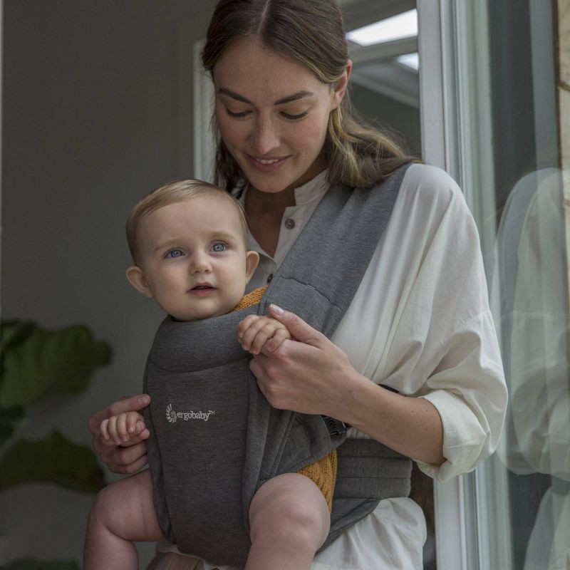 slide 8 of 8, Ergobaby Embrace Cozy Knit Newborn Baby Carrier - Heather Gray, 1 ct