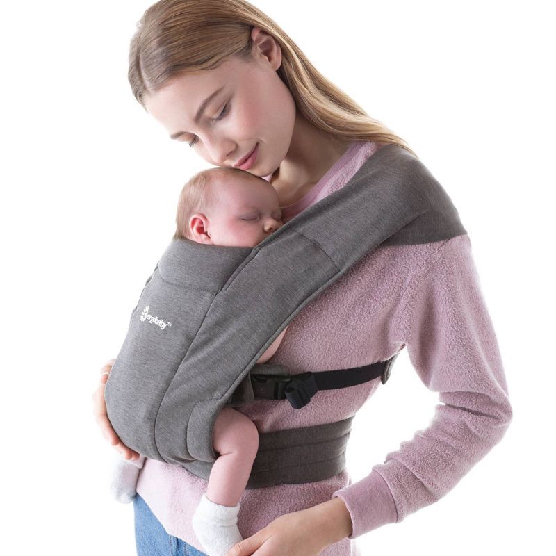 slide 1 of 8, Ergobaby Embrace Cozy Knit Newborn Baby Carrier - Heather Gray, 1 ct