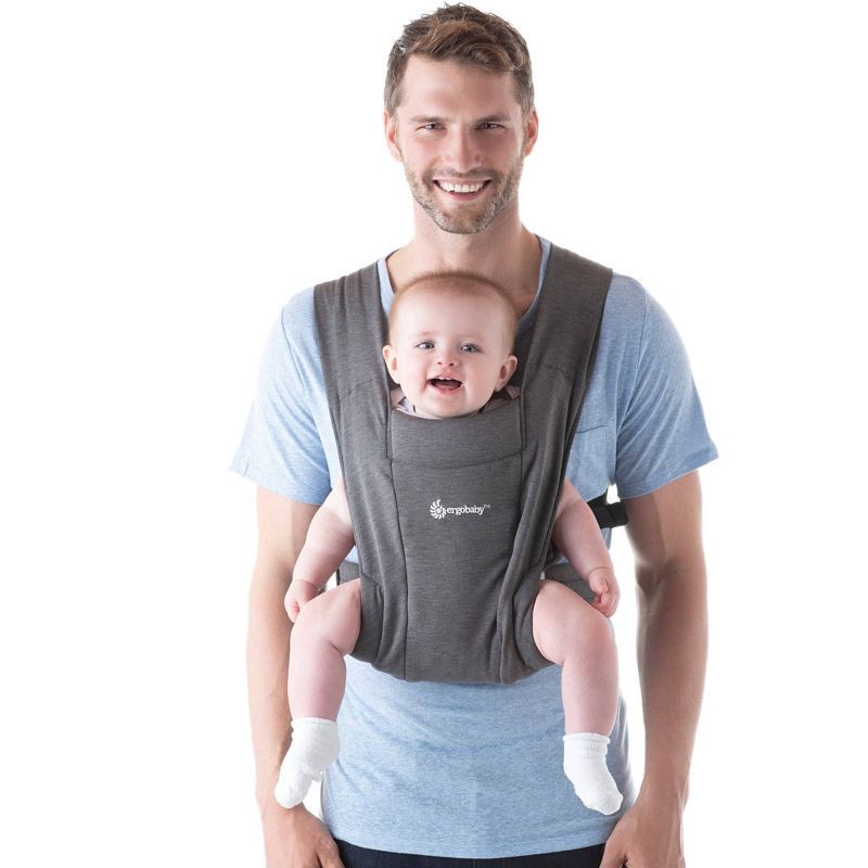slide 1 of 8, Ergobaby Embrace Cozy Knit Newborn Carrier - Heather Gray, 1 ct
