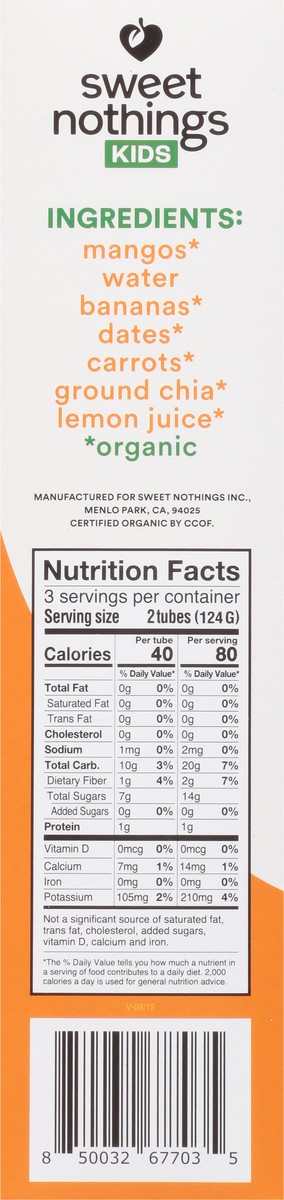 slide 8 of 9, Sweet Nothings Smoothie Kid Mango Carrot, 