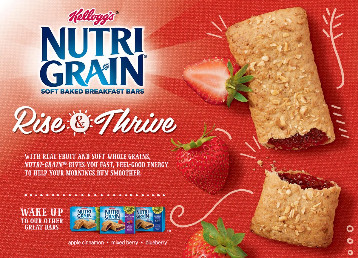 slide 2 of 12, Nutri-Grain Soft Baked Breakfast Bars, Strawberry, 24 Ct, 31.2 Oz, Box, 31.2 oz