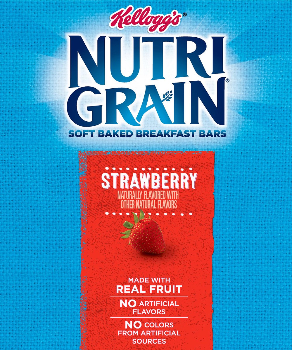 slide 4 of 12, Nutri-Grain Soft Baked Breakfast Bars, Strawberry, 24 Ct, 31.2 Oz, Box, 31.2 oz