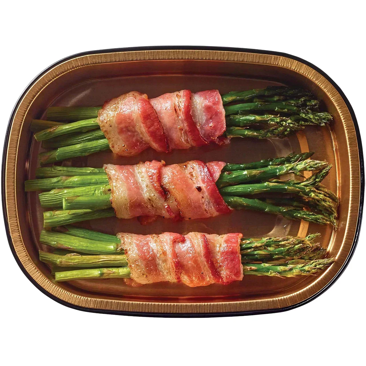 slide 1 of 1, Meal Simple by H-E-B Bacon-Wrapped Asparagus, per lb