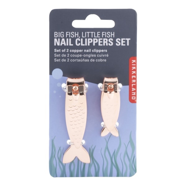 slide 1 of 3, Kikkerland Design Fish Nail Clippers Set, Copper, 1 ct