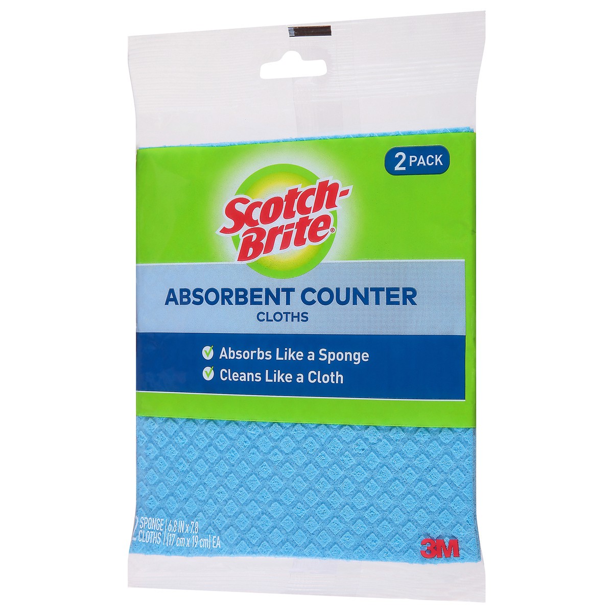 slide 3 of 9, Scotch-Brite Cloths, Absorbent Counter, 2 Pack, 2 ct