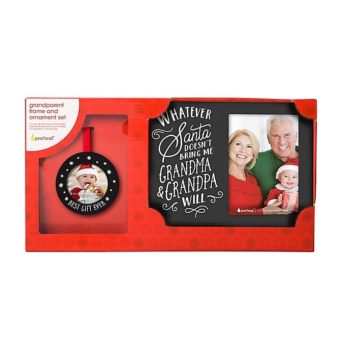 slide 2 of 5, Pearhead Grandparents Frame and Ornament Set, 2 ct