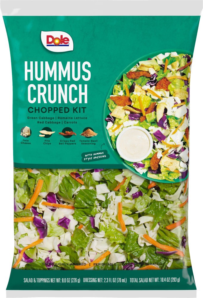 slide 4 of 4, Dole® Chopped Hummus Crunch Salad Kit, 10.2 oz
