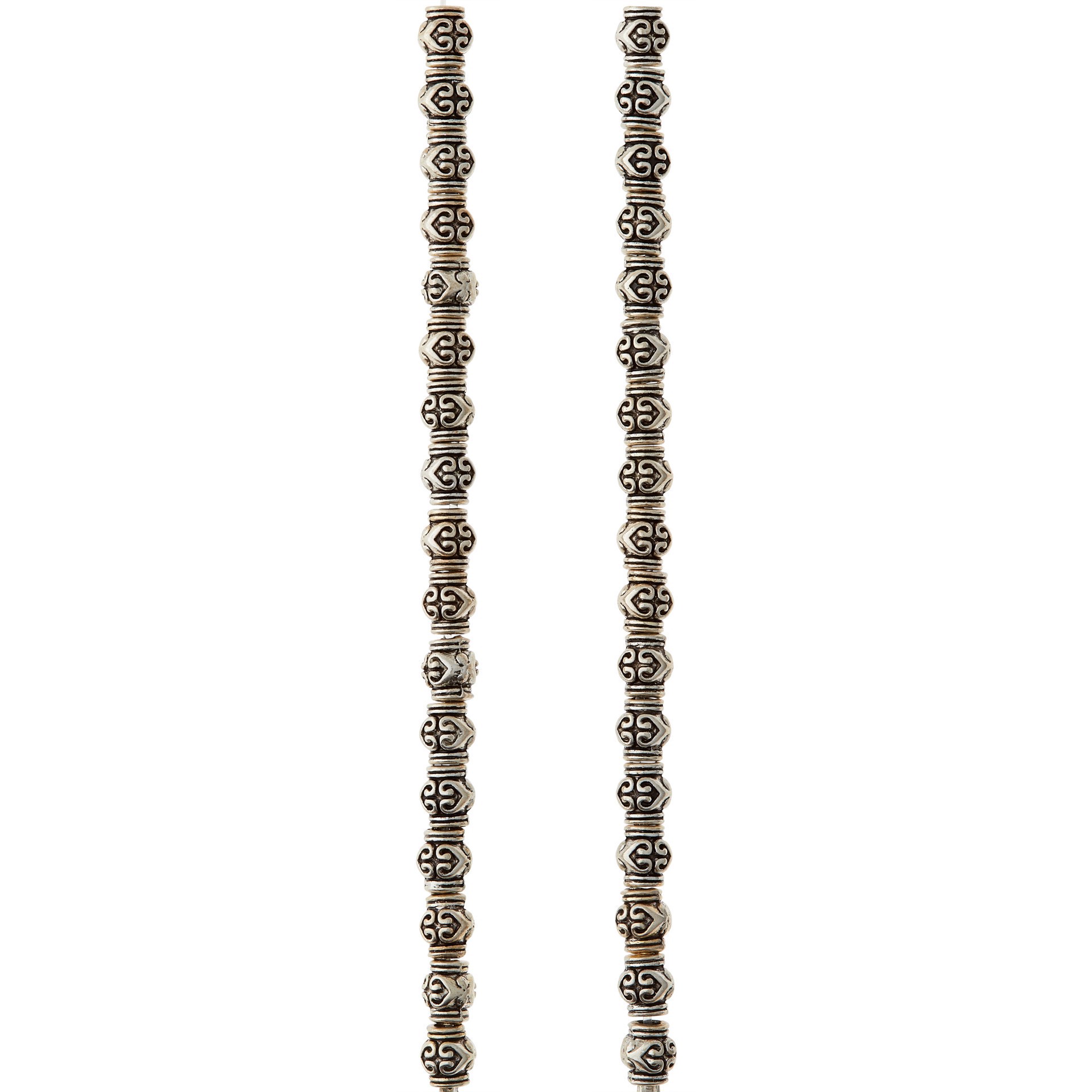 slide 2 of 3, Antique Silver Metal Rondelle Beads, 7mm By Bead Landing, 7mm