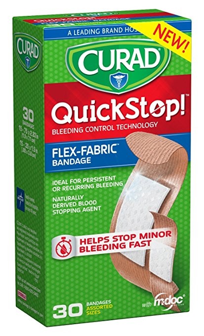 slide 1 of 1, Curad QuickStop Flexiable Fabric Bandage, 30 ct