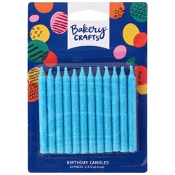 DecoPac Blue Glitter Candles