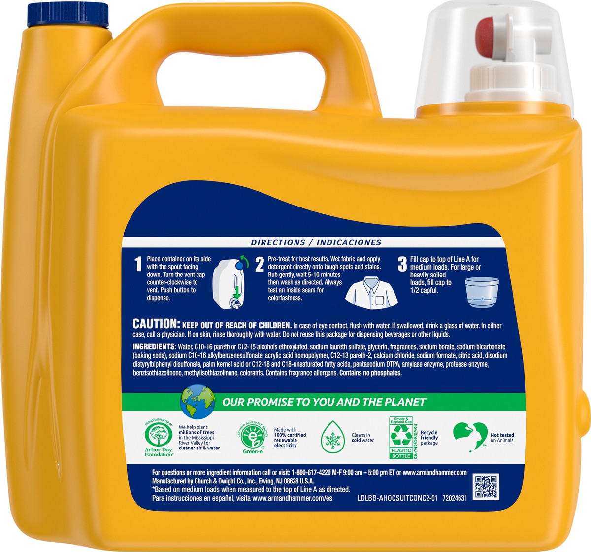 slide 3 of 9, ARM & HAMMER Liquid Laundry 166.5 oz Fresh Scent Plus OxiClean, 166.5 fl oz