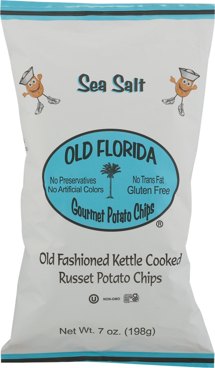 slide 13 of 13, Old Florida Gourmet Products Old Fashioned Russet Kettle Cooked Sea Salt Potato Chips 7 oz, 7 oz