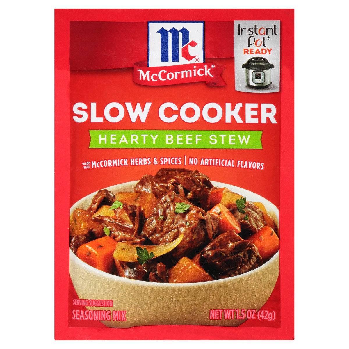 slide 1 of 1, McCormick Slow Cooker Hearty Beef Stew Seasoning Mix, 1.5 oz