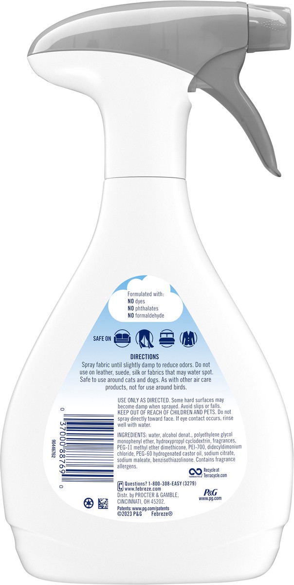 slide 2 of 5, Febreze Fabric Heavy Duty Crisp Clean Fabric Refresher, 16.9 fl oz